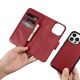 15. iCarer Wallet Case 2in1 Cover iPhone 14 Pro Max Leather Flip Cover Anti-RFID Red (WMI14220728-RD)