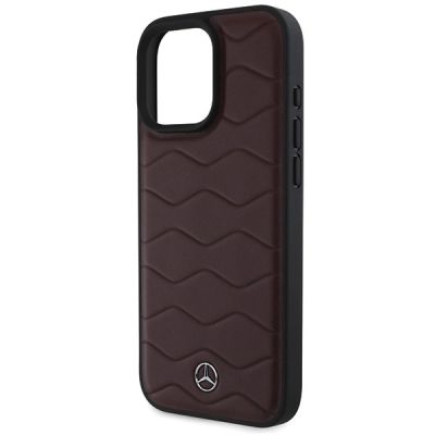 6. Mercedes MB Waves Leather Case for iPhone 16 Pro Max - Red