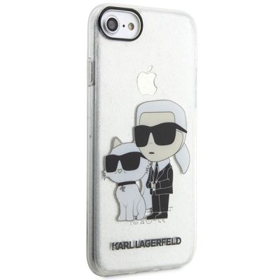 6. Karl Lagerfeld KLHCI8HNKCTGT iPhone 7/8/ SE 2020 / SE 2022 transparent hardcase Gliter Karl&Choupette