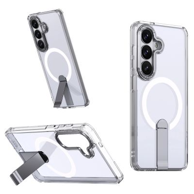 Hybrid Armor X Case for Samsung Galaxy S26 with Stand, Compatible with MagSafe - Transparent