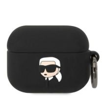 Karl Lagerfeld Silicone Karl Head 3D Case for AirPods Pro Cover - Black