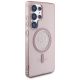 4. Guess Glitter Circle Classic Logo MagSafe Case for Samsung Galaxy S25 Ultra Pink