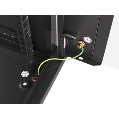 8. Lanberg WF01-6618-10B rack cabinet (18U; 901mm / 600mm / 600 mm; wall-mounted; Glass; 19''; black)