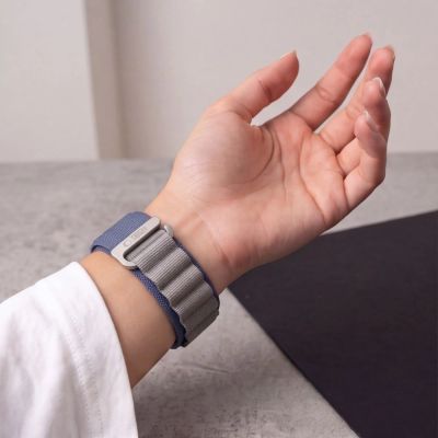 5. Tech-Protect Nylon Pro Band for Apple Watch 44 / 45 / 46 / 49 mm – Navy Grey