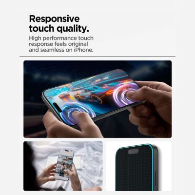 9. Spigen Glas.tR AlignMaster Slim 3-Pack Tempered Glass for iPhone 17 Pro