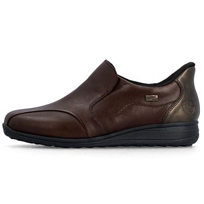 3. Rieker 47259-27 comfortable brown women's leather shoes