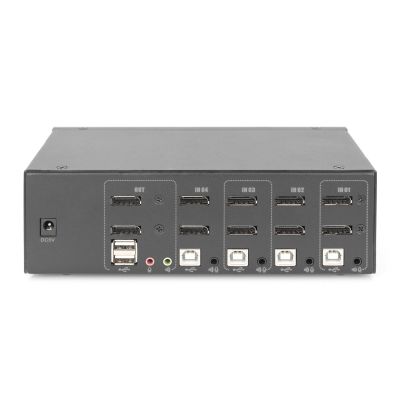 4. KVM switch, 4 ports, 4K 60Hz, 8xDP IN, 2xDP OUT, 2xUSB A, 2x Audio IN&OUT