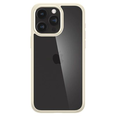 7. Spigen Crystal Hybrid Case for iPhone 15 Pro Max - Clear Beige