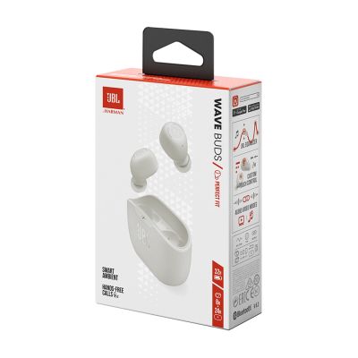 11. JBL Wave Buds In-Ear Headphones - White