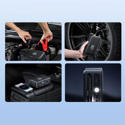 10. Jump starter Baseus Super Energy BS-CH013 4in1 600A with flashlight / powerbank 6000mAh / compressor - black