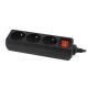 ENERGENIE EG-PSU3F-01 power strip (3 x Type E; 10 A; 0.6 m; black)