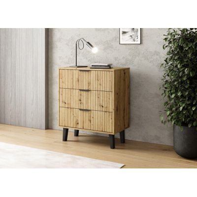 5. SCANDI 3S SLIM CHEST OF DRAWERS, ARTISAN OAK