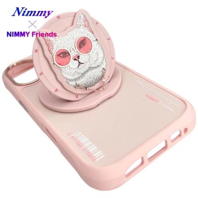 15. Nimmy Glasses Cool Cat MagSafe Case for iPhone 16 - Pink
