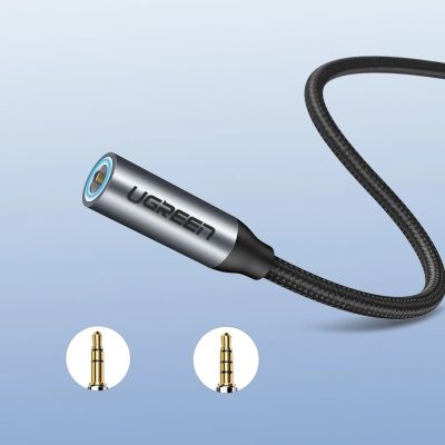 5. Ugreen Headphone Adapter with 3.5mm mini jack to USB Type C 10cm gray (30632)