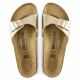 11. Birkenstock Madrid Birko-Flor Gold women's regular wide gold flip-flops (1016106)