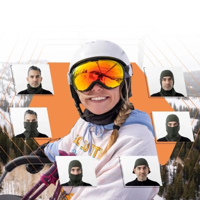 6. Qunature 13230023011 ski balaclava bike motorcycle balaklava size L - black