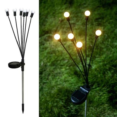 8. SOLAR LAMP DANCING IN THE WIND WHITE BALLS 6 LED 72CM