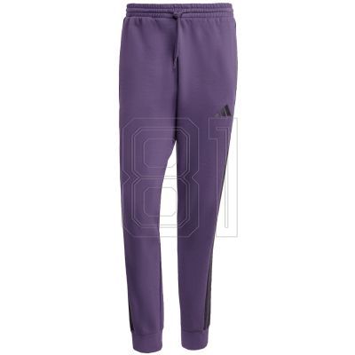 2. Men's adidas Essentials 3-Stripes Fleece Pants Purple JX0750