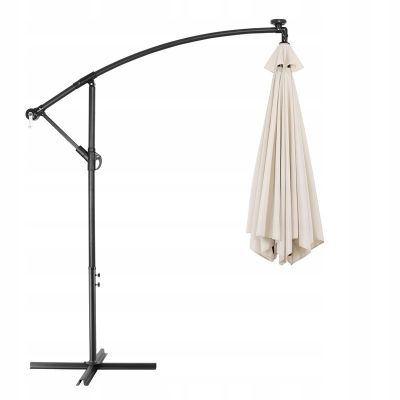 5. Garden umbrella with a cantilever arm, 3 m, large, beige