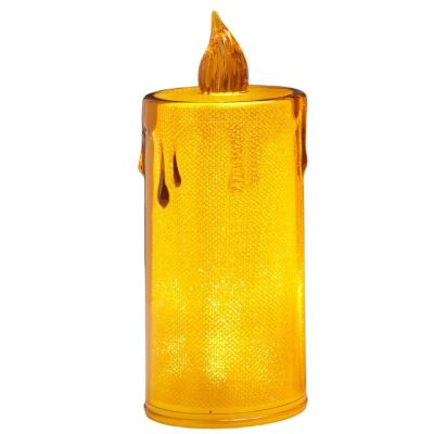 36. DECORATIVE CANDLE 8 CM AMBER WARM WHITE 1 LED
