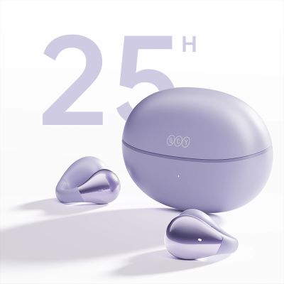 5. OWS QCY Crossky C30 Earphones with Clip IPX4 Bluetooth 5.4 - Purple