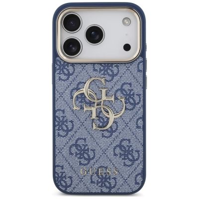 3. Guess 4G Big 4G Classic Logo Case for iPhone 18 Pro / 17 Pro - Blue and Gold