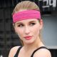 6. Elastic fabric headband for running fitness orange