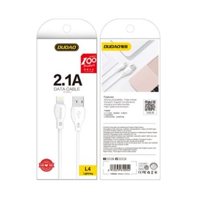 14. Dudao cable USB / Lightning 2.1A cable 2m white (L4L 2m white)
