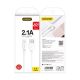14. Dudao cable USB / Lightning 2.1A cable 2m white (L4L 2m white)