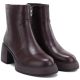 4. Women's leather ankle boots on a burgundy platform D&A S.Barski CR62-3369