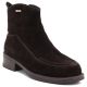 5. Women's leather ankle boots with stitching, chocolate Big Star