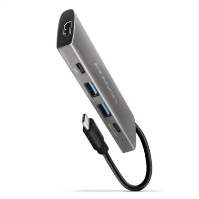 10. AXAGON HMC-5G21 USB-HUB 2x USB-A + 2x USB-C + HDMI 4K/30Hz, USB-C 3.1 - 13cm