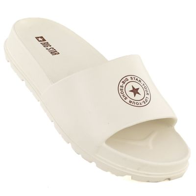 Women's pool beach flip-flops on a platform, black Big Star TT274A044