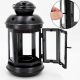 3. TEA LIGHT LANTERN CANDLE HOLDER 20CM BLACK