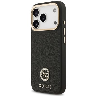2. Guess Grained Strass Logo MagSafe case for iPhone 17 Pro - black