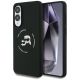 Karl Lagerfeld Silicone nauble Heads And Circle MagSafe case for Samsung Galaxy S25 Edge - black
