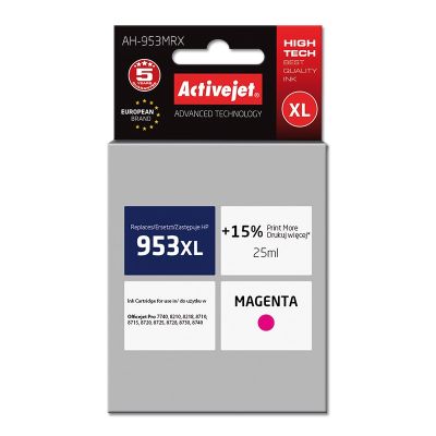 Activejet AH-953MRX Ink (replaces HP 953XL F6U17AE; Premium; 25 ml; red)