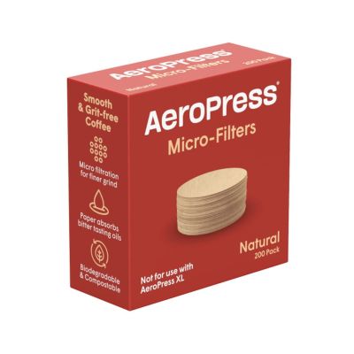 Aeropress natural paper coffee filters 200 pcs