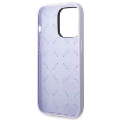 7. Guess GUHCP14LSLSMU iPhone 14 Pro 6.1" purple/purple hard case Silicone Vintage Gold Logo