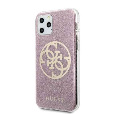 2. Guess GUHCN58PCUGLPI iPhone 11 Pro różowy/pink hard case 4G Circle Glitter