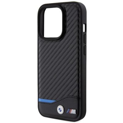 6. BMW Leather Carbon case for iPhone 15 Pro - black