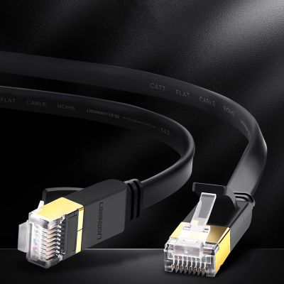4. Ugreen Ethernet patch cord U/FTP Cat. 7 10Gb/s flat 0.5m black (NW106)