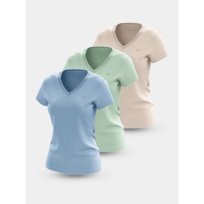 Women's T-shirt (SET OF 3 T-SHIRTS) 4F 4FWSS25TTSHF3098-90S
