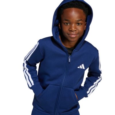 6. adidas Essentials Full-Zip Navy Blue Kids' Sweatshirt JY4980