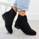 5. Women's openwork suede black ankle boots S.Barski HY52-535