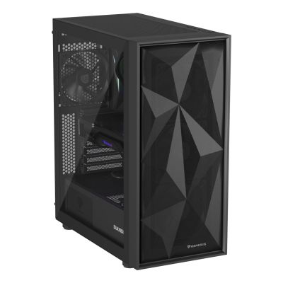 9. NATEC GENESIS DIAXID 605F MIDI TOWER USB-C GAMING CASE WITH WINDOW BLACK
