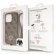 9. Guess GUHCP14LP4TDSCPW case for iPhone 14 Pro - brown Crossbody 4G Metal Logo