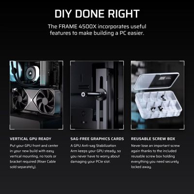 7. Corsair FRAME 4500X RS-R ARGB Tempered Glass Mid-Tower Case, Black