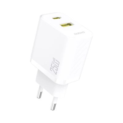 Dudao A26T GaN 25W USB-A, USB-C Charger - White