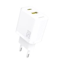 Dudao A26T GaN 25W USB-A, USB-C Charger - White